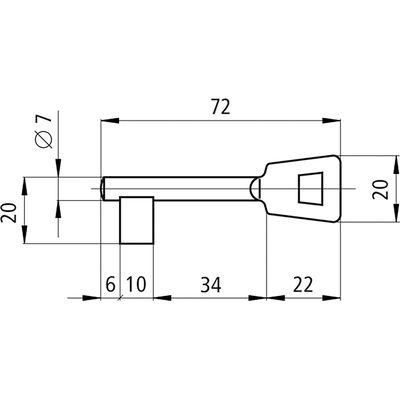 Schänis Key turn no. 3 to lock &quot;Intro 1010&quot;