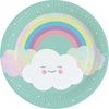 Amscan 8 Kartonteller 23cm Rainbow & Cloud