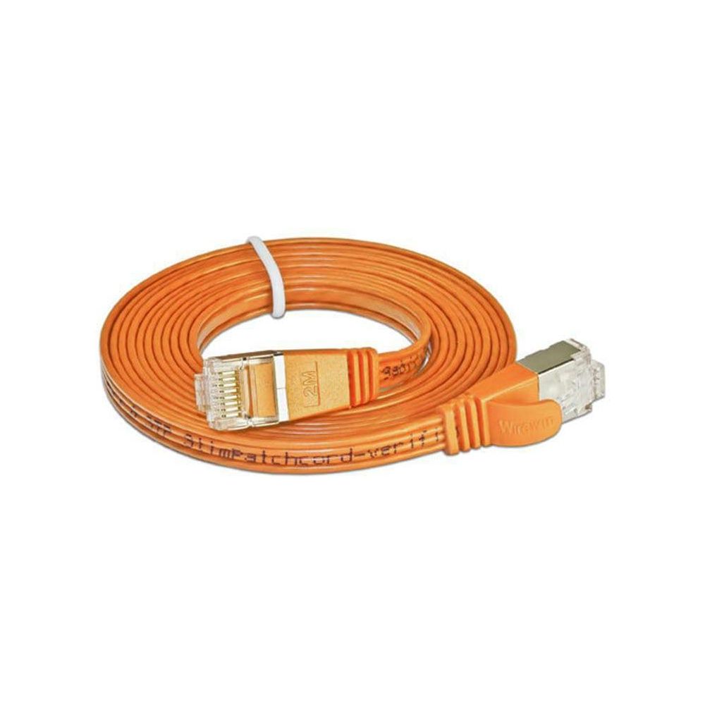 SLIM patchkabel  Cat 6, STP, 0.15 m, Orange Bild 1