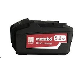 Metabo Pack de batteries 18V 5,2 Ah Li-Power Batterie de rechange 625028000