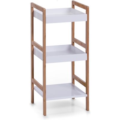 Zeller buy Present at BambooMDF with shelf 3 - 36x33x80cm white shelves Standing