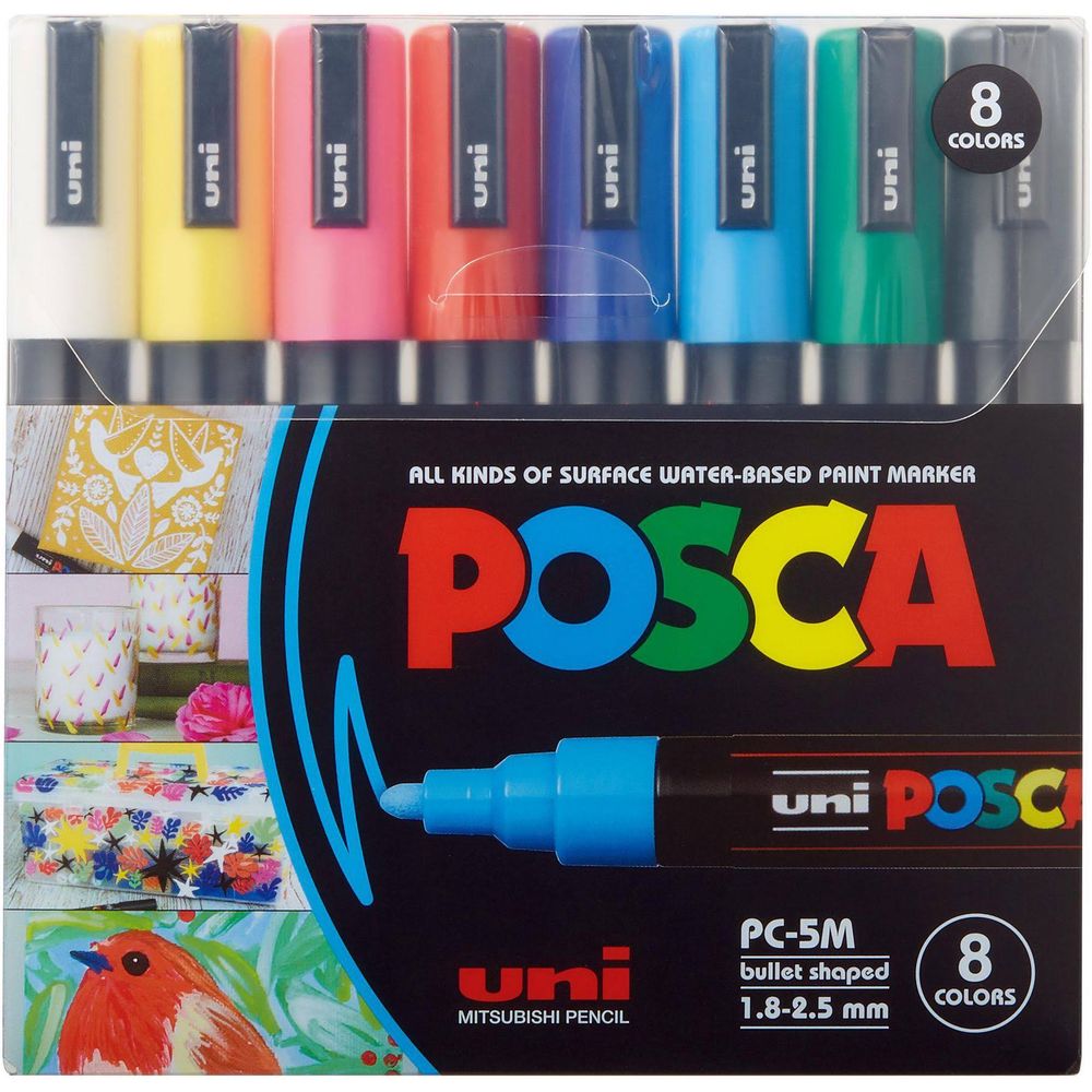 Uni Markers POSCA 1.8 - 2.5mm, 8 pieces Bild 1