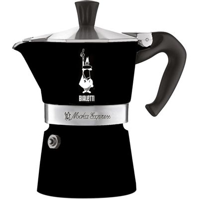 Bialetti Caffettiera espresso Moka Express nera, 1 tazza