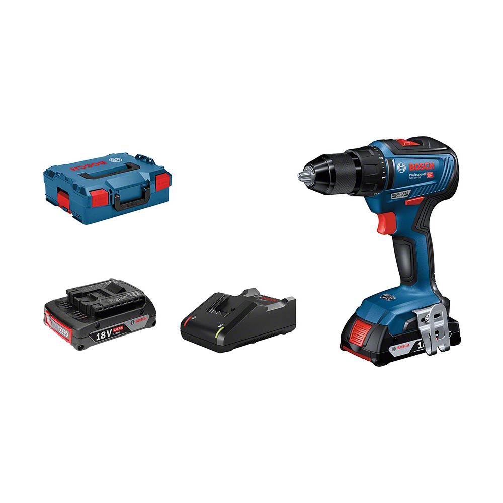 Bosch Professional Bosch GSR 18V-55 + 2 x 4.0 Ah PC + GAL18V-40 + L-BOXX Bild 1