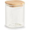 Zeller Present Storage jar with square bamboo lid 0.9l