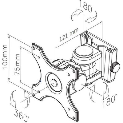 Newstar supporto a parete fpma-w250 nero Bild 3