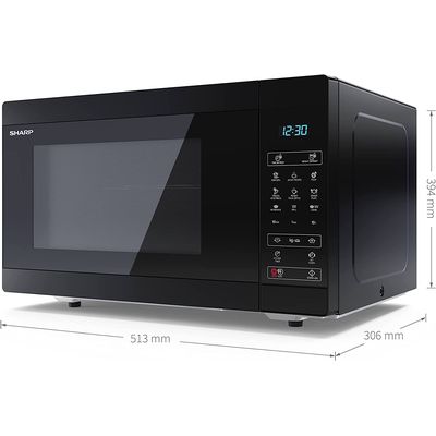 Sharp YC-MG51E-B 25 liter 900W combi microwave black Bild 6