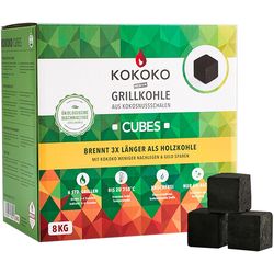 McBrikett Carbone per barbecue KOKOKO Cubes 8kg Picco di temperatura: 750? C