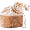 Portapane con cordino, cotone S sughero / beige, 16 cm