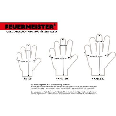 Feuermeister BBQ glove Premium BBQ Black, size 8 Bild 4