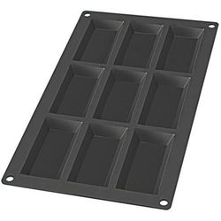 Lékué Baking tin 9er rectangle black, 8.5x4 cm