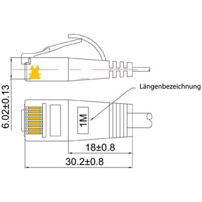 SLIM patchkabel Cat 6, UTP, 1.5 m, Gelb Bild 2