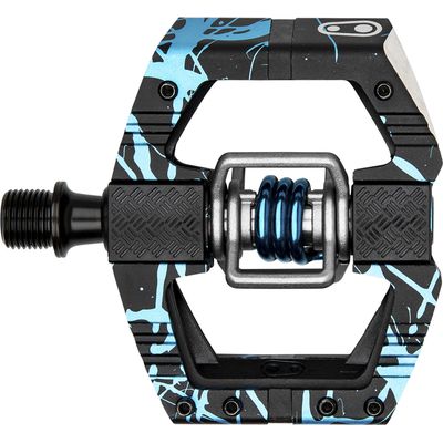 Crankbrothers Pédale Mallet E LS Splatter bleu