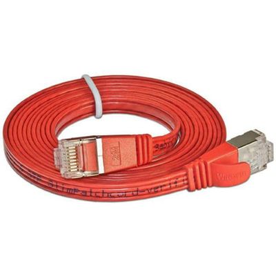 SLIM patchkabel  Cat 6, STP, 0.1 m, Rot