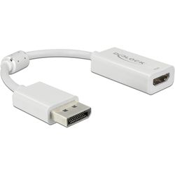 Delock adapter displayport - hdmi passiv, 4k hdr, weiss