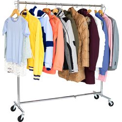 Tatkraft Urban heavy duty clothes rack up to 100 kg on wheels,