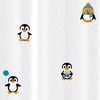 Tatkraft Funny penguins Polyester fiber Waterproof 180x180cm Shower curtain Mould-free thumb 1