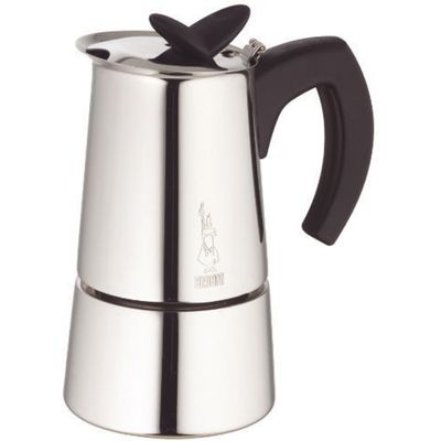 Bialetti - Caffettiera moka in acciaio Musa 2 tazze no induzione