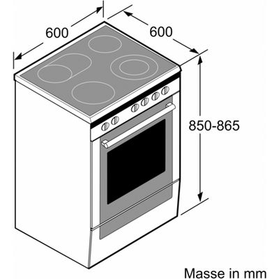 Bosch HKL050020 freestanding electric stove white Bild 6