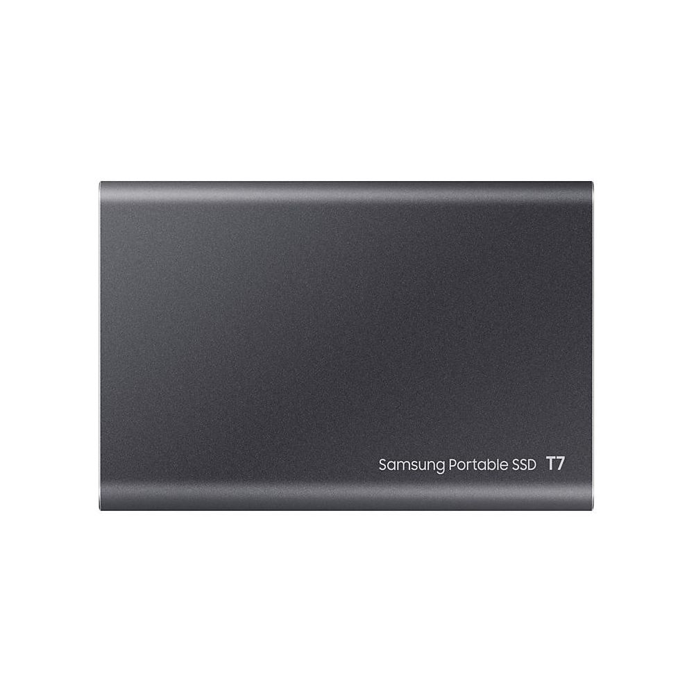 Samsung Externe SSD Portable T7 Touch, 1000 GB, Silber, Stromversorgung:  Per Datenkabel, Speicherkapazität total: 1000 GB, Speicherverschlüsselung:  256-Bit-AES, Detailfarbe: Silber, Dateisystem: exFAT (Windows & Mac OS),  Schnittstellen: Type-C USB 3.1