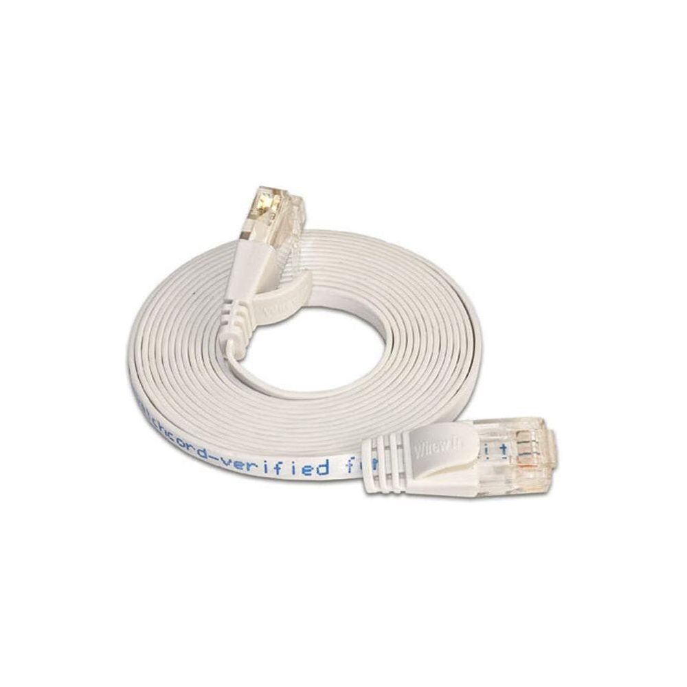 SLIM patchkabel Cat 6, UTP, 20 m, Weiss Bild 1