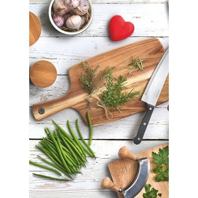 Zeller Present Cutting board with handle acacia 52x20.5x1.2cm Bild 3