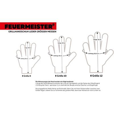 Feuermeister BBQ glove Premium BBQ Red, size 12 Bild 4