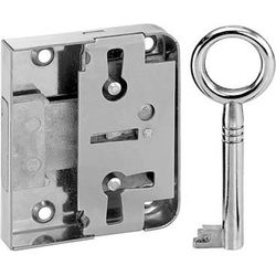 Junie Cabinet lock steel verni. right and left mandrel 35mm