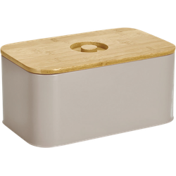 Zeller Present Scatola per pane con coperchio in bambù 30x18x14 cm