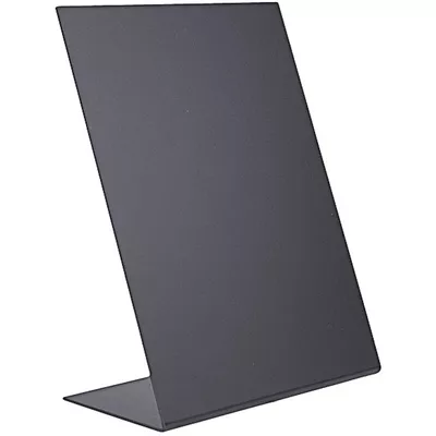 Contacto Set of 3 table stand-up chalkboards, DIN A5, black acrylic