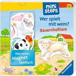 Ravensburger Mein erstes Magnetbuch: Wer spielt mit wem? Bauernhoftiere