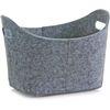 Zeller Present Basket oval felt gray 31.5x19x21cm