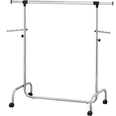 Tatkraft Falcon clothes rack 106-179 x 137.5-187.5 x 49.5 cm mobile, max. 80 kg, chrome-plated Bild 3