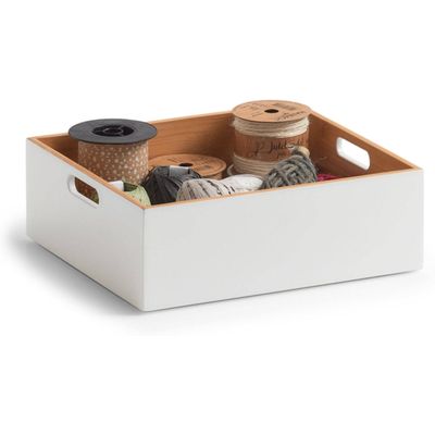 Zeller Present Storage box Bamboo white 30x27x10.5cm Bild 7