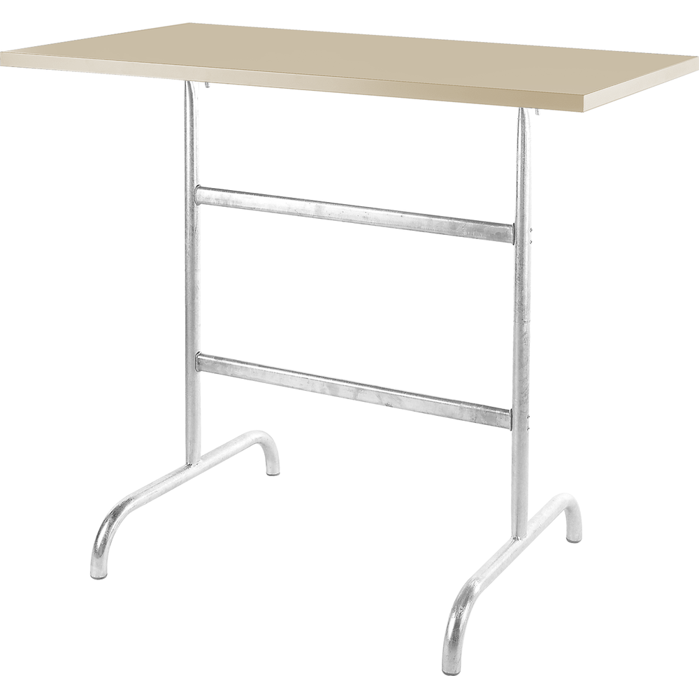 Schaffner Metal bar table Säntis 130x70 - Hot Dipped Galvanized - Pastel Sand Bild 1