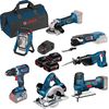 Bosch Professional Bosch 7Tool Kit 18V GSR/GST/GKS/GSA/GWS/GOP/GLI