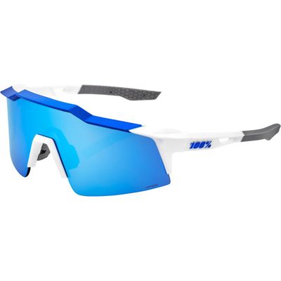 100percent Speedcraft SL Matte White/Metallic Blue HiPER Blue Lente a specchio multistrato