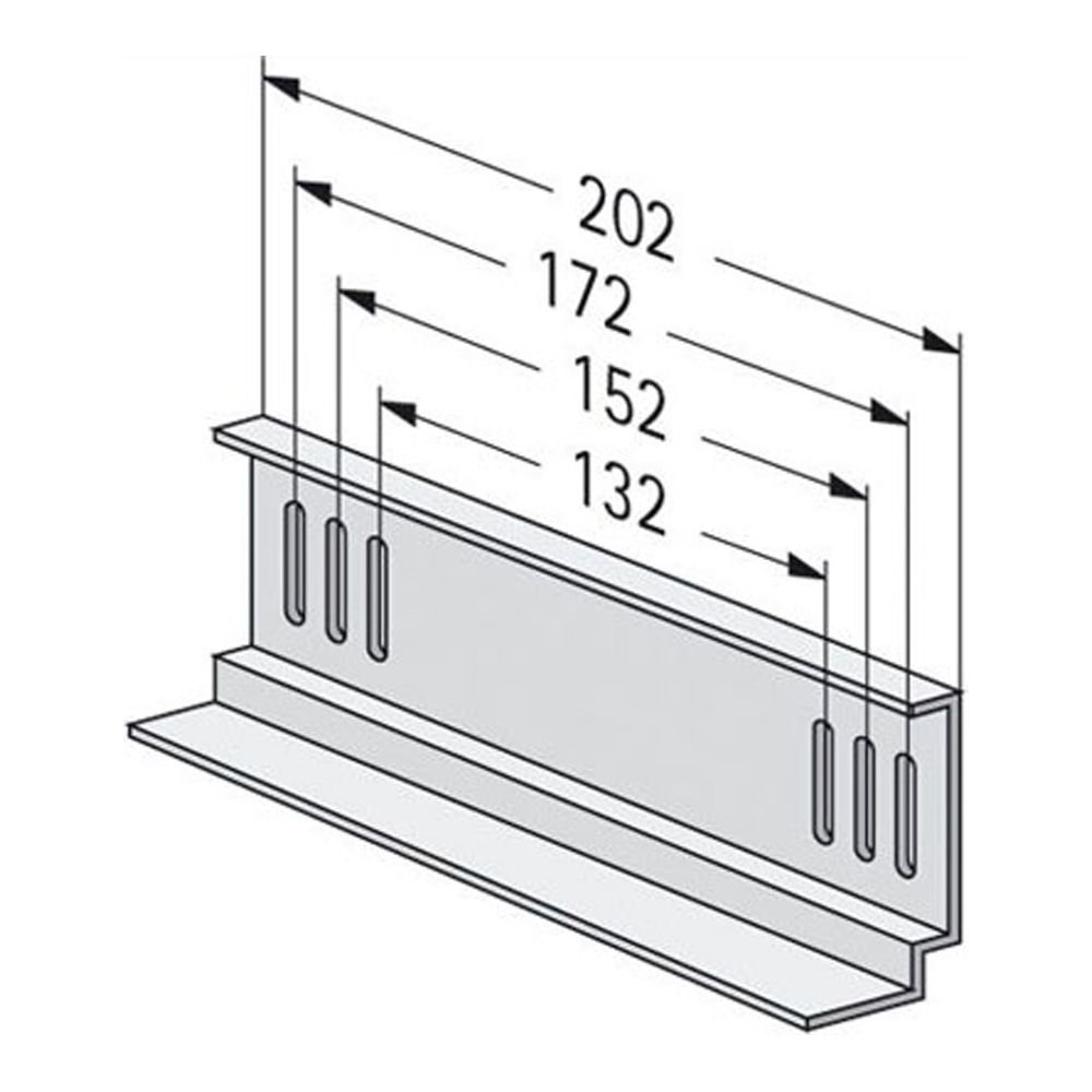 Apranet Slide rails 1 pair, screw mounting, 202 mm Bild 1