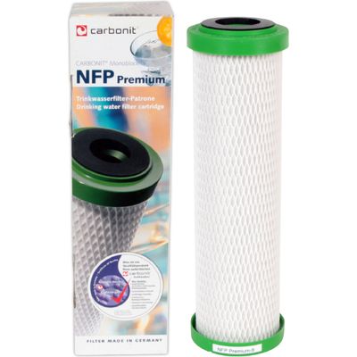 Carbonit NFP Premium Monoblock Wasserfilter Patrone inkl. Trinkflasche