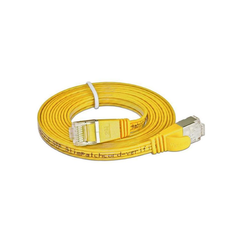 SLIM Cavo patch Cat 6, STP, 10 m, giallo Bild 1