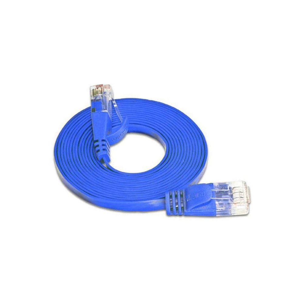 SLIM patchkabel Cat 6, UTP, 2 m, Blau Bild 1