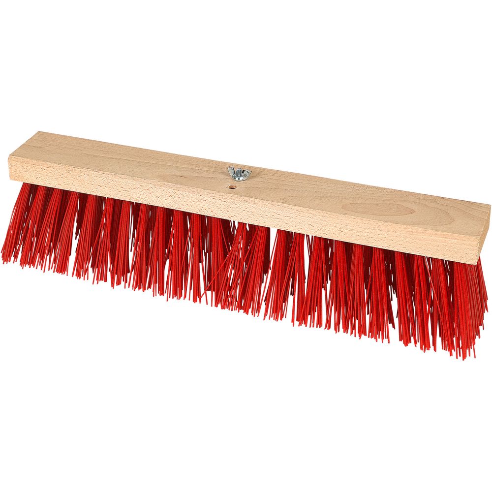 Piassava Strassenbesen 50cm ohne Stiel PVC ,rot, mit Bohrung Bild 1