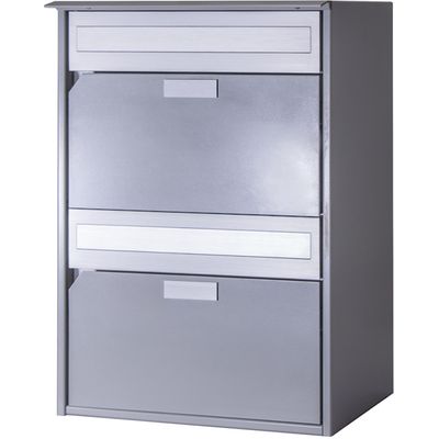 Huber Letterbox Alu 400 weissalu 2 over., Flat front, rain