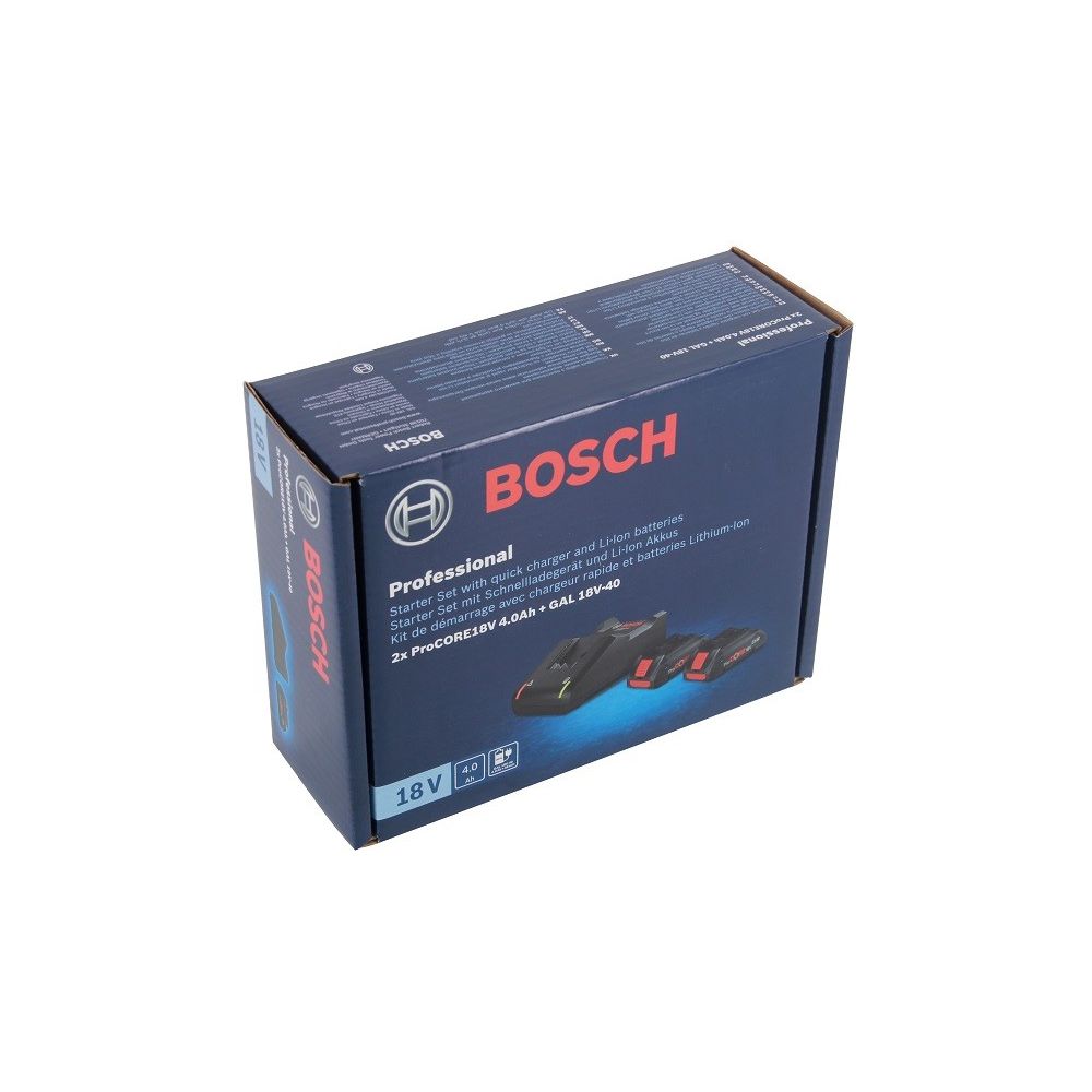 Kit de démarrage Bosch ProCORE 18 V, 2x batteries 4,0 Ah Li +