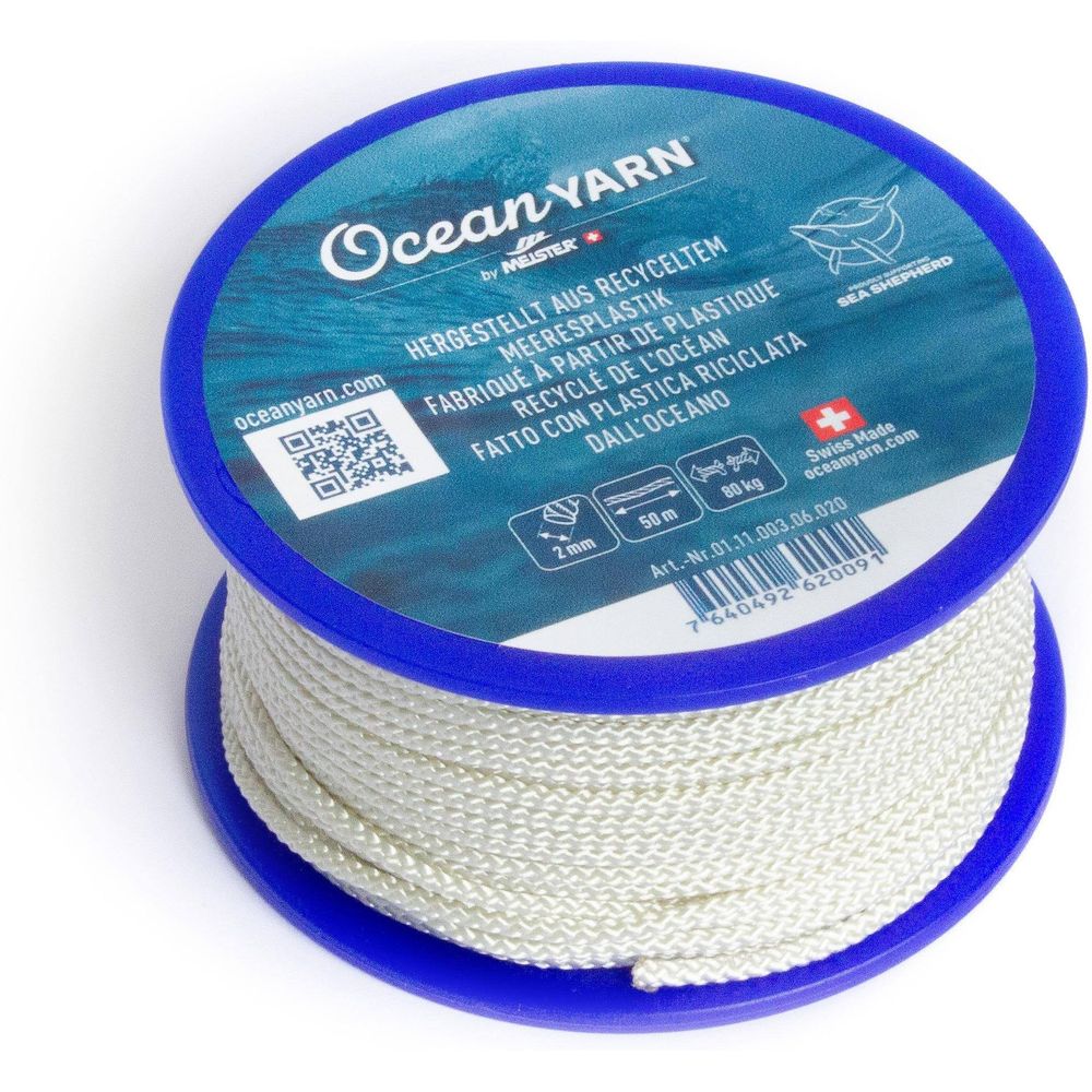 Meister OceanYarn rope 2mm, 50m normal braid, white Bild 1