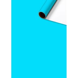 Stewo Carta da imballaggio colore 70 cm x 2 m azzurro