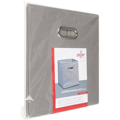 Zeller Present Aufbewahrungsbox grau Vlies 32x32x32cm Bild 3