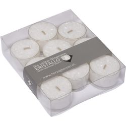 Herzog Kerzen Tealights Kristallo Ø 4 cm 9 pezzi, bianco