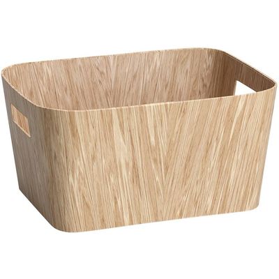 Zeller Present Storage Box Wood Cardboard 22.9x30.5x15.12cm