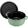 Staub Cocotte 24 cm, tonda, salvia, ghisa thumb 0